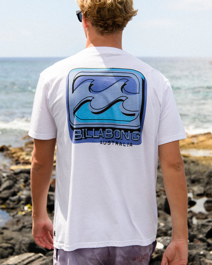 T-shirt à manches courtes Billabong Crayon Waves pour homme