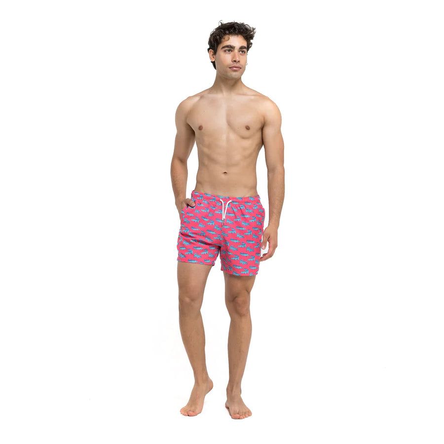 Bermies Mens Crocodile Spandex Short Liner Swim Trunks