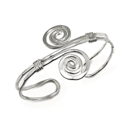 Bracelet manchette plaqué argent Anju