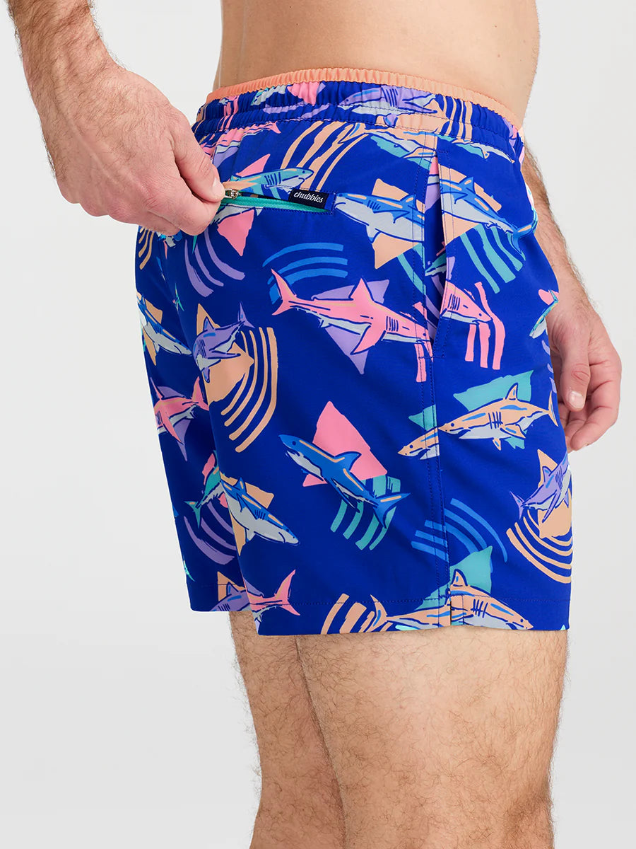 Chubbies Mens The Daddy Sharks 7" Classic Swim Trunks