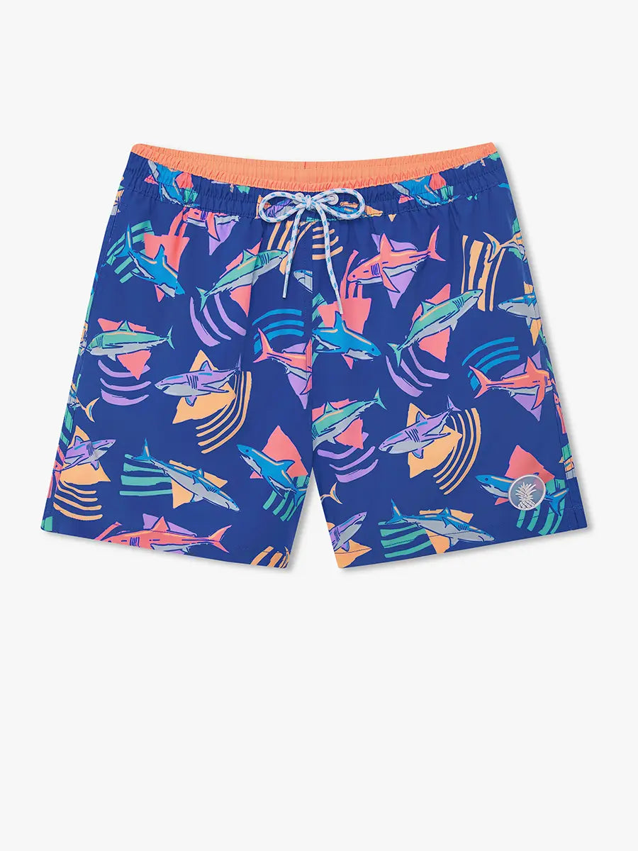 Chubbies Mens The Daddy Sharks 7" Classic Swim Trunks