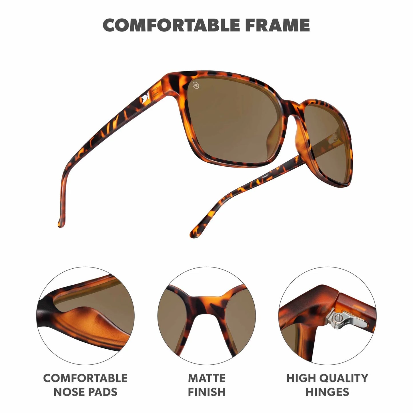 Knockaround Day Trips Matte Tortoise Shell/Amber