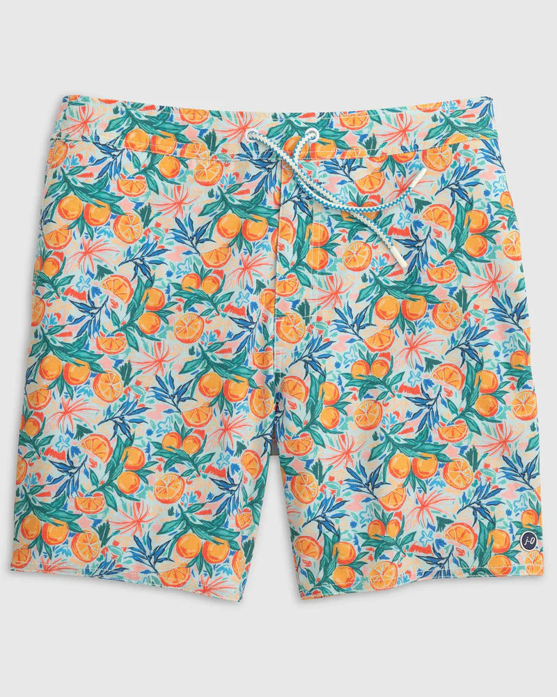 johnnie-O Mens Del Sol Half Elastic 7" Swim Trunks