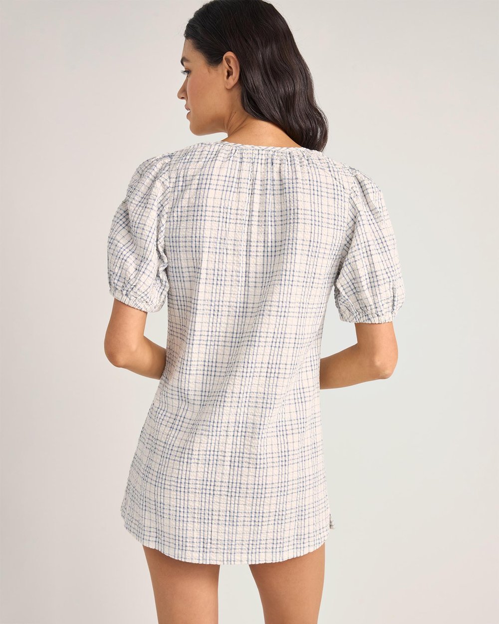 Desi Plaid Mini Dress Blue / Medium Desi Plaid Mini Dress Blue / Medium