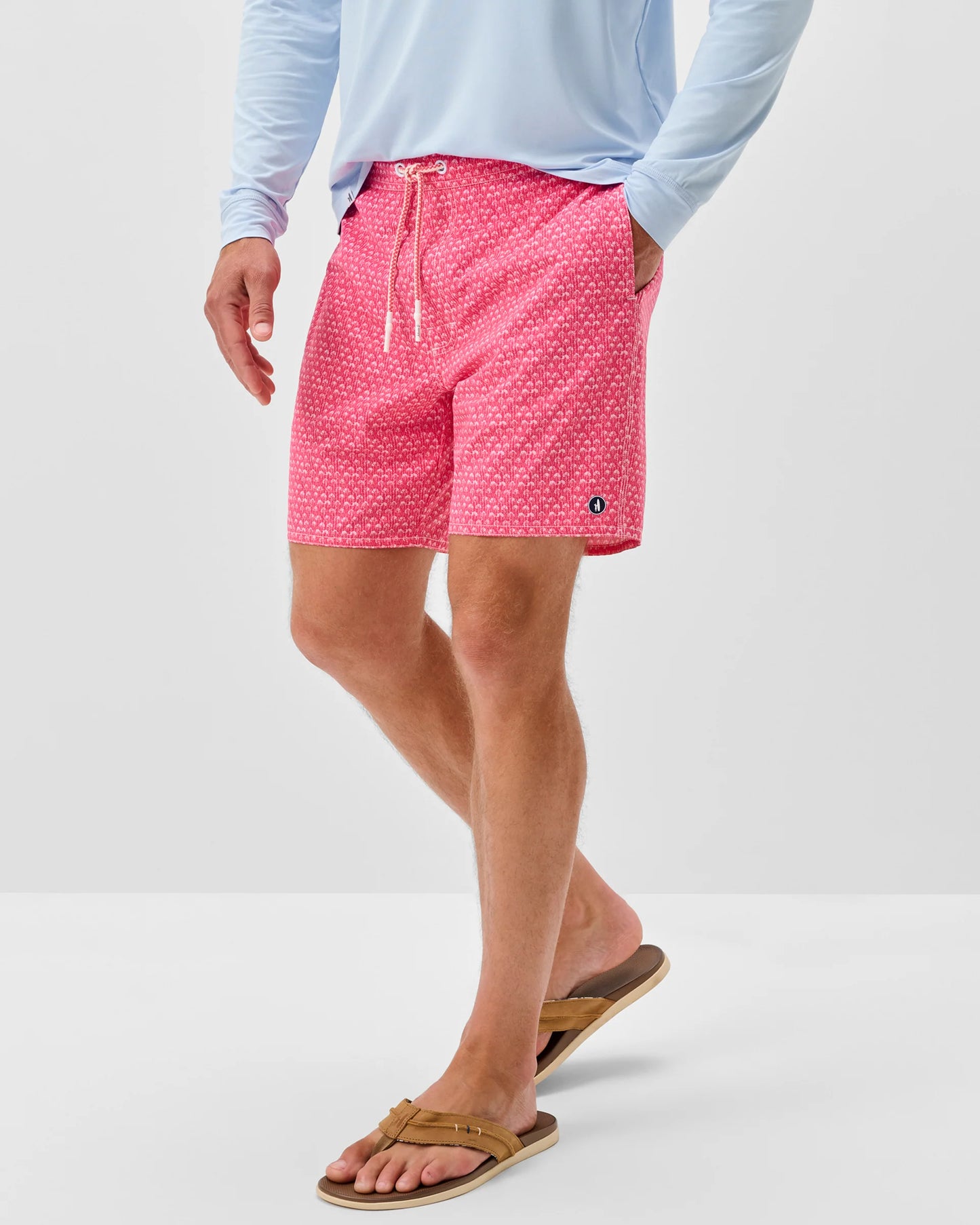 Johnnie-O Mens Scallop Swim Trunks