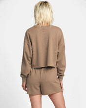 Laden Sie das Bild in den Galerie-Viewer, RVCA Damen Test Drive Pullover mit kurzem Schnitt