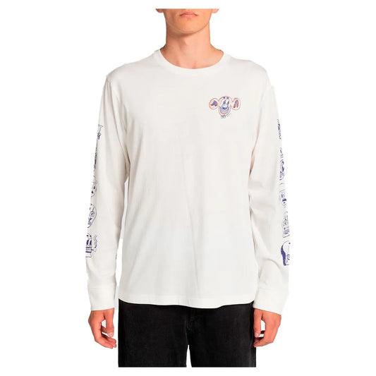 RVCA Dmote Gang T-shirt à manches longues pour homme - Blanc : PETIT