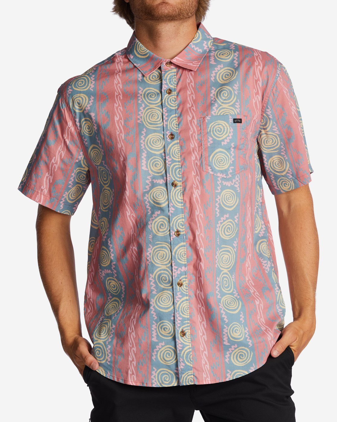 Chemise boutonnée à manches courtes Billabong pour homme Sundays