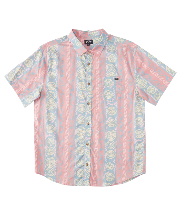 Chemise boutonnée à manches courtes Billabong pour garçons Sundays