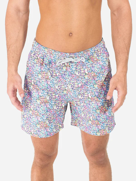 Michael's Boy's Abstract Fish Swim Trunks