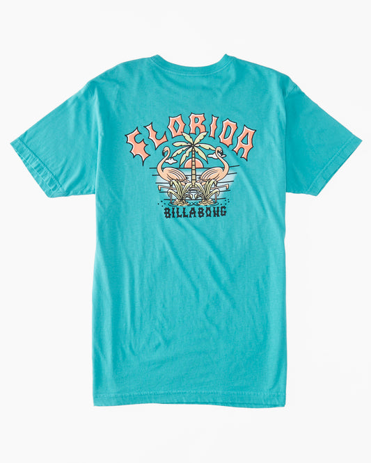 Billabong Herren Flamingo Arch Kurzarm-T-Shirt