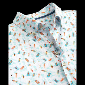 johnnie-O Men's Floaty Short Sleeve Button Down Shirt