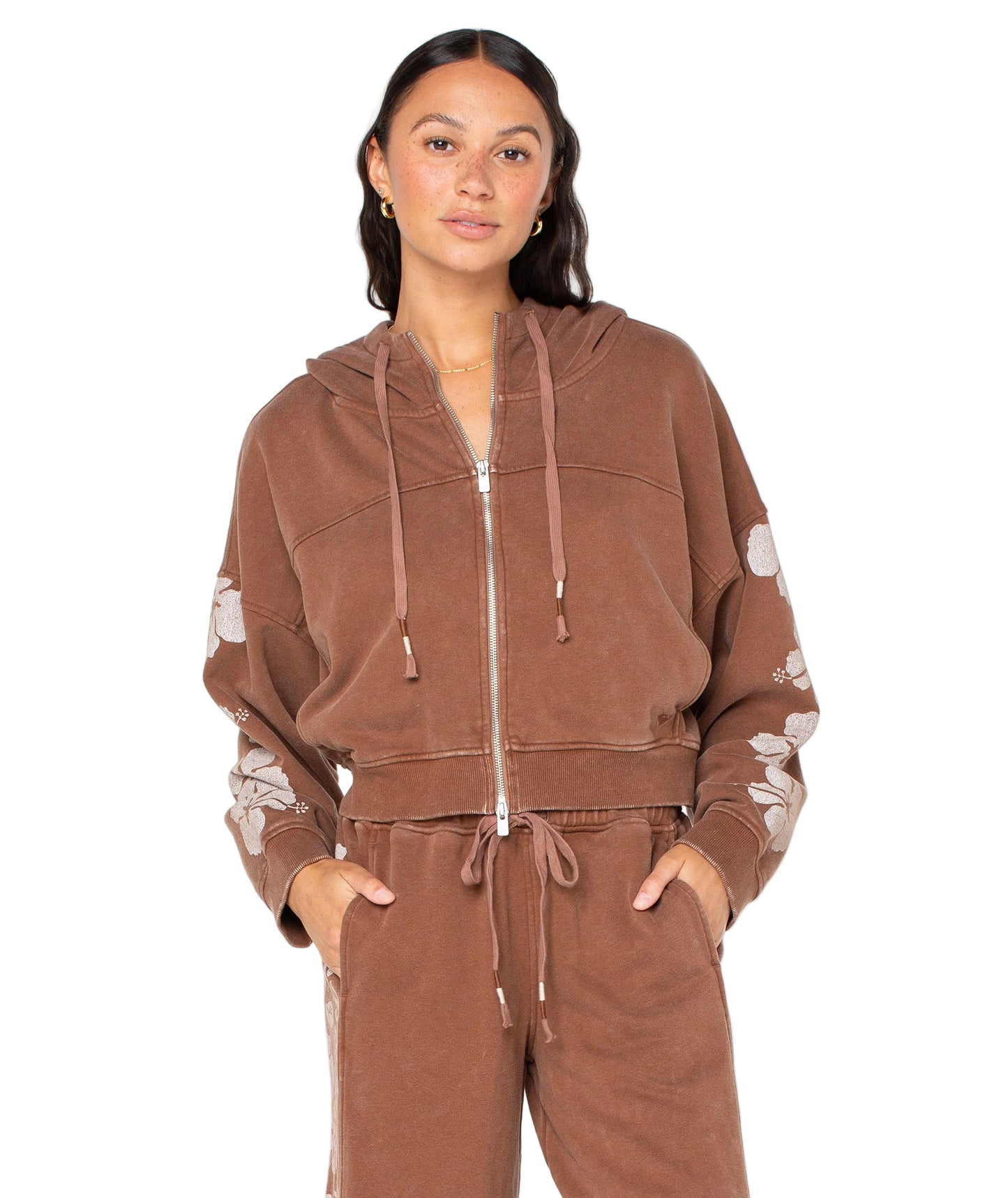 Roxy Womens Fringing Reefs Zip Hoodie