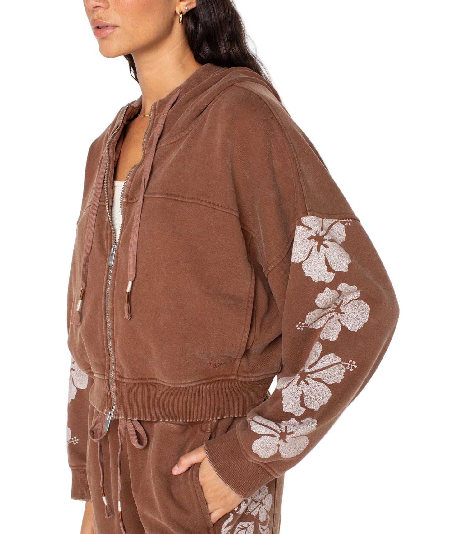 Roxy Womens Fringing Reefs Zip Hoodie