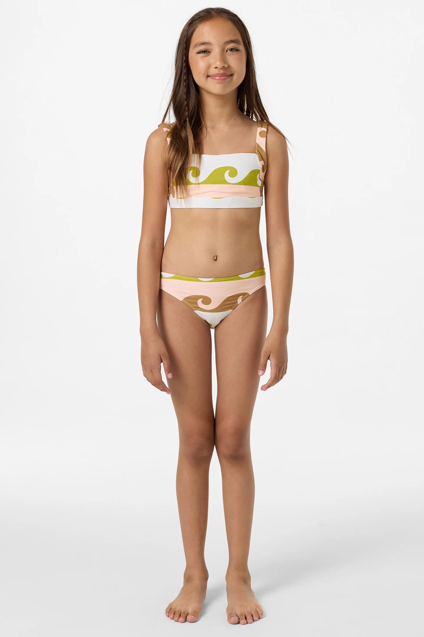 O'Neill Girls Lilly Wave Geo Square Neck 2 Piece Bikini Set