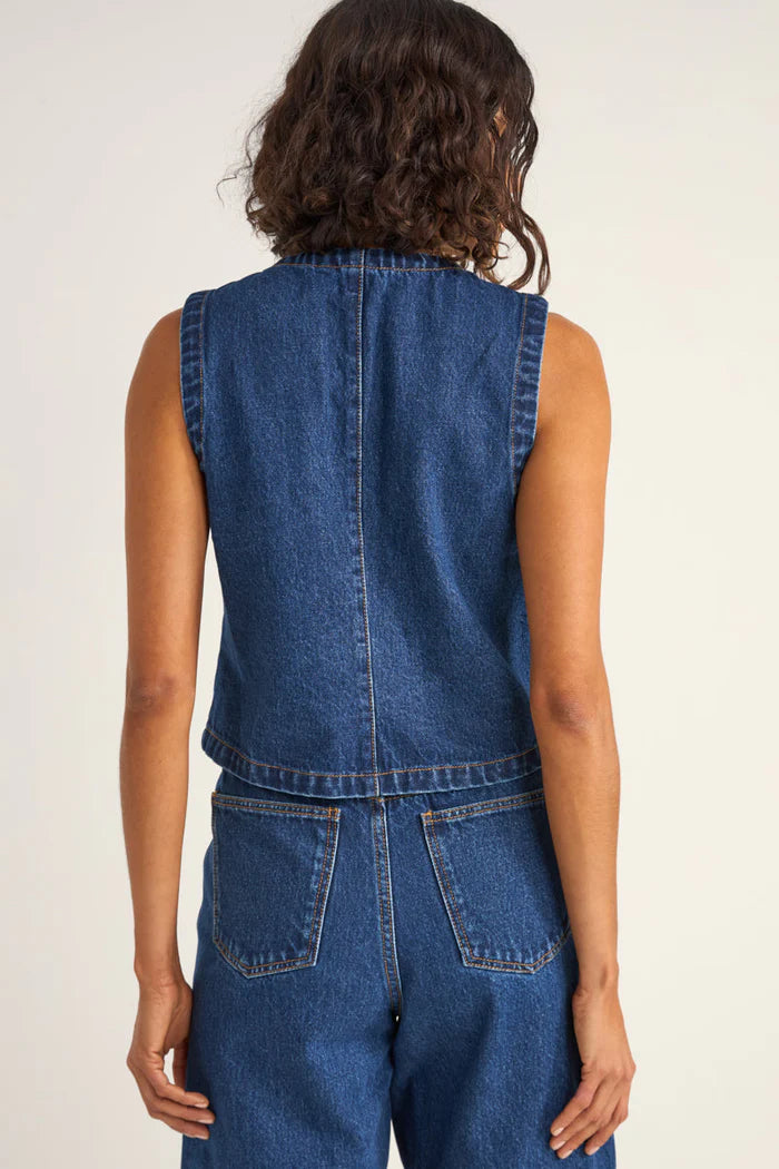 Rhythm Womens Gia Denim Vest