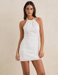 Rhythm Womens Gigi Halter Mini Dress