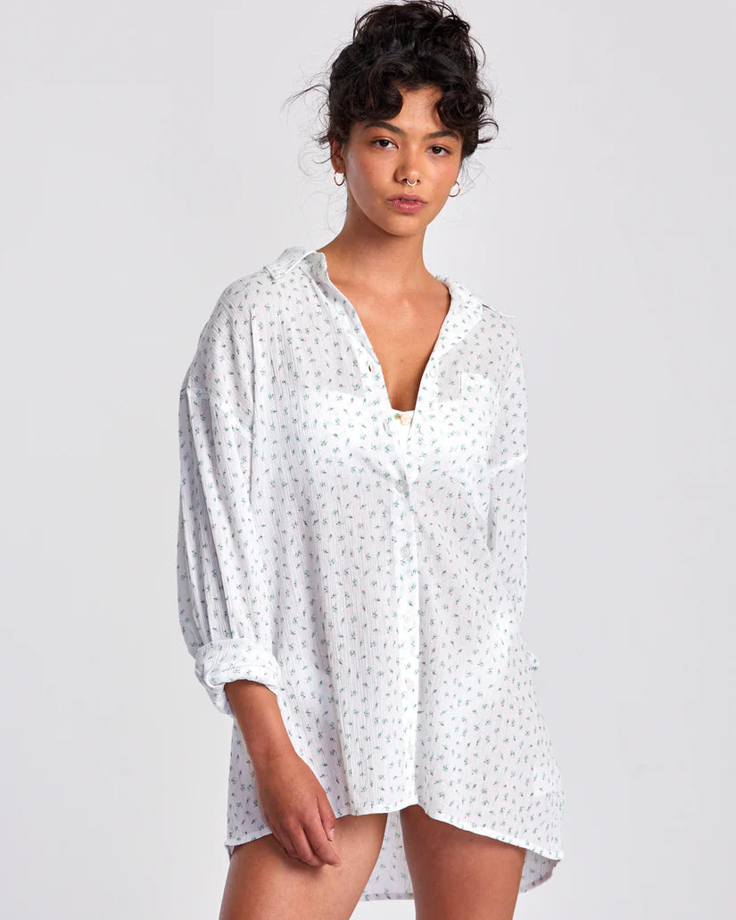 RVCA Womens Gimmie Coverup/Shirt Dress