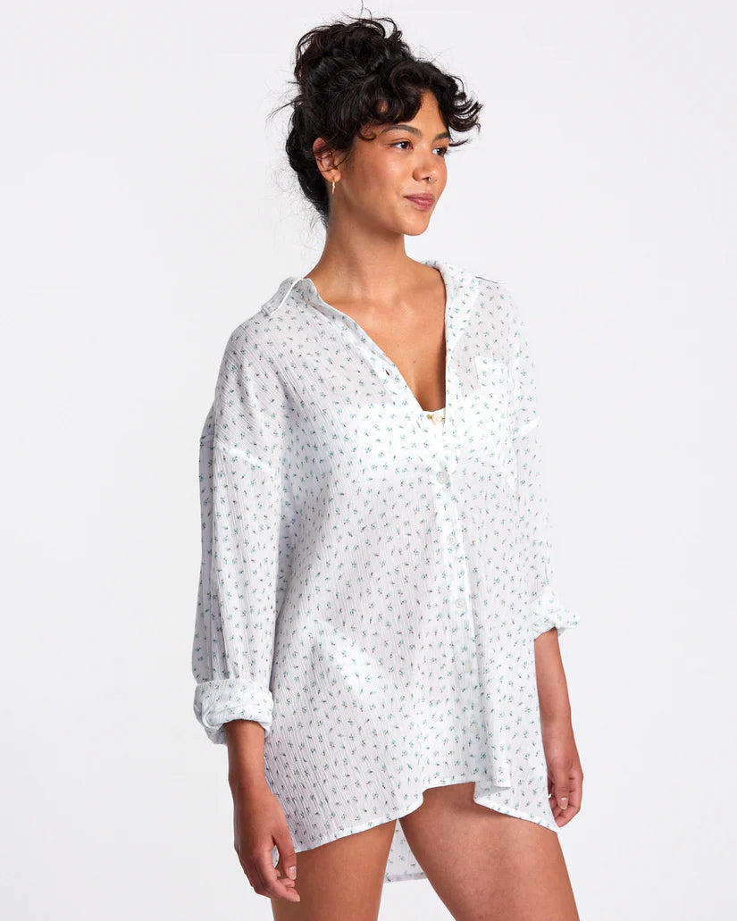 RVCA Womens Gimmie Coverup/Shirt Dress