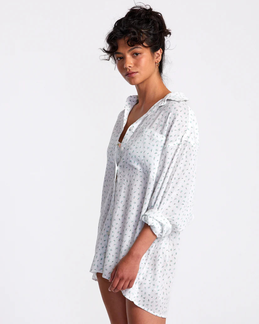 RVCA Womens Gimmie Coverup/Shirt Dress