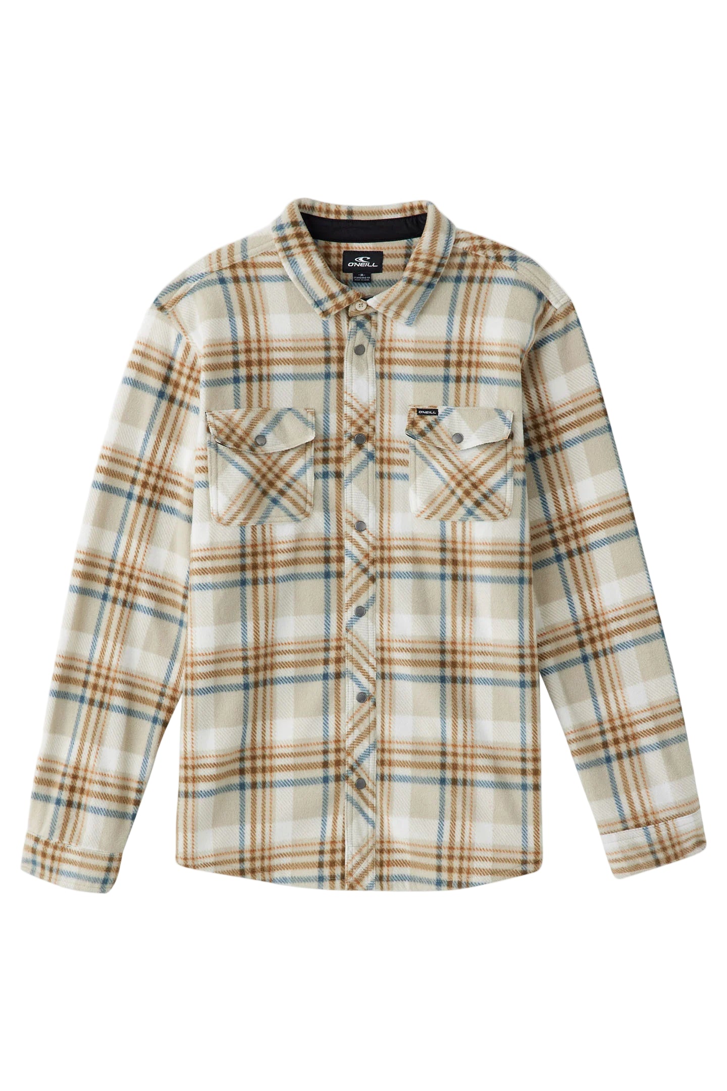 O'Neill Mens Glacier Plaid Superfleece Standard Fit Shirt