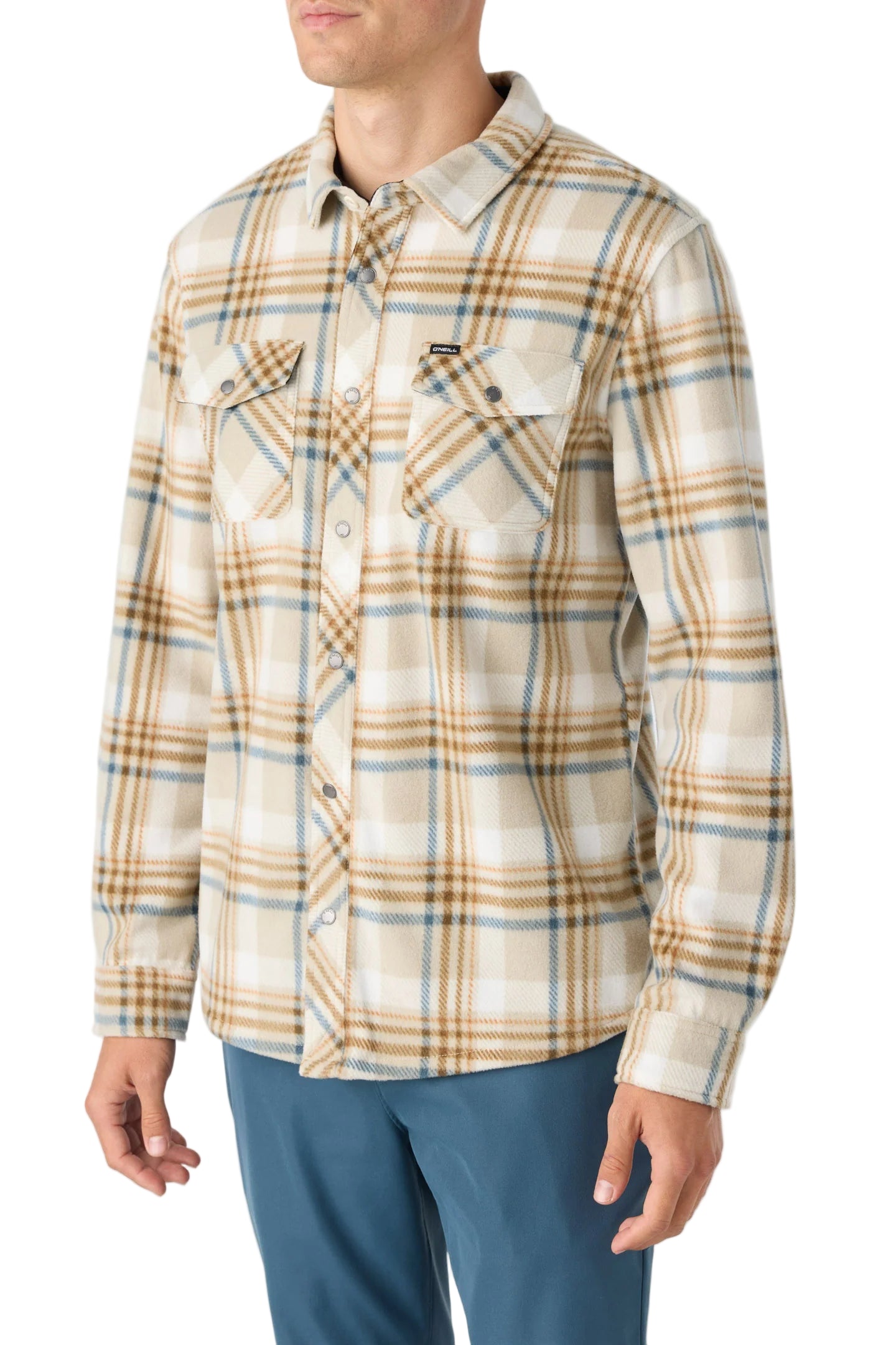 O'Neill Mens Glacier Plaid Superfleece Standard Fit Shirt