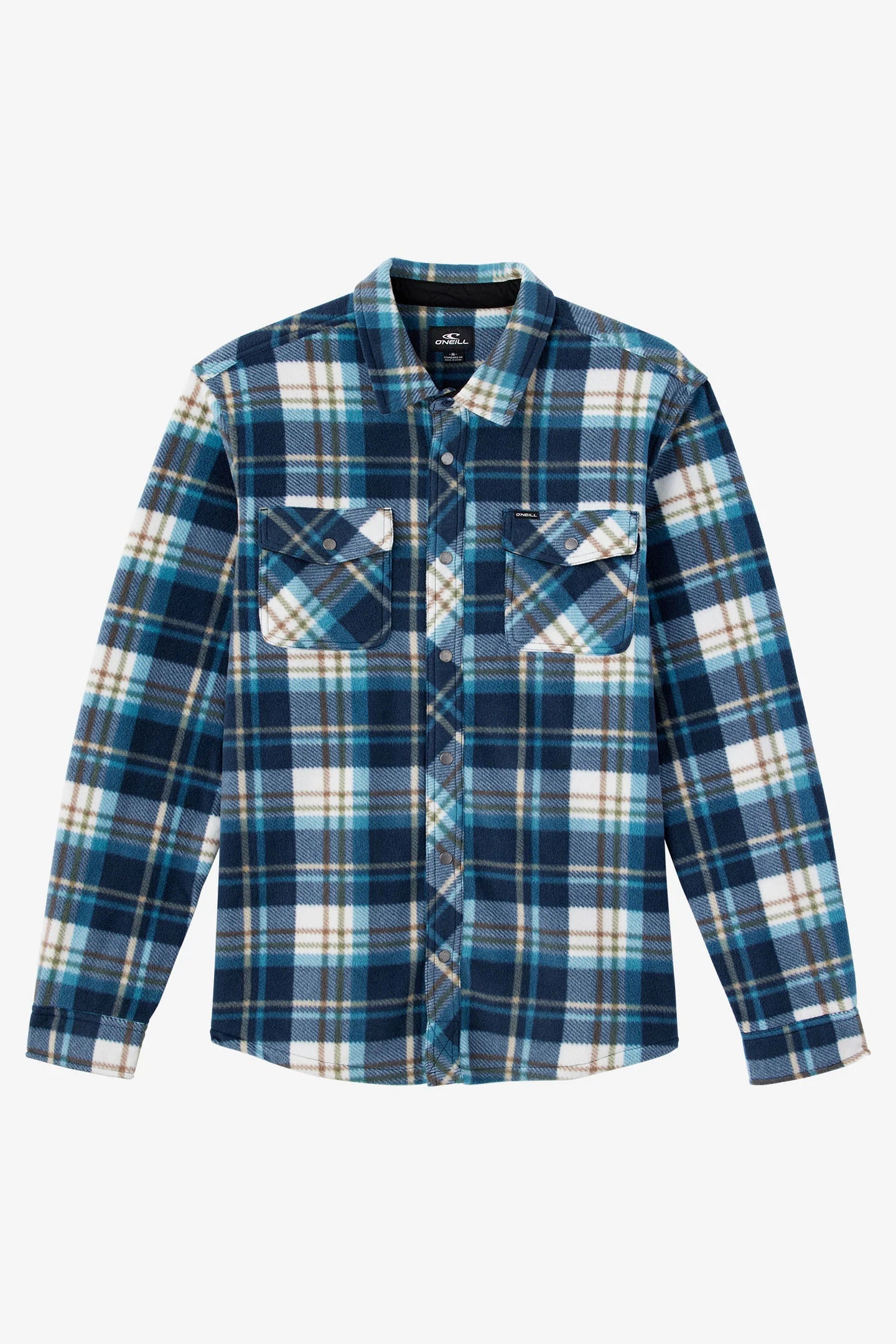 O'Neill Mens Glacier Plaid Superfleece Standard Fit Shirt