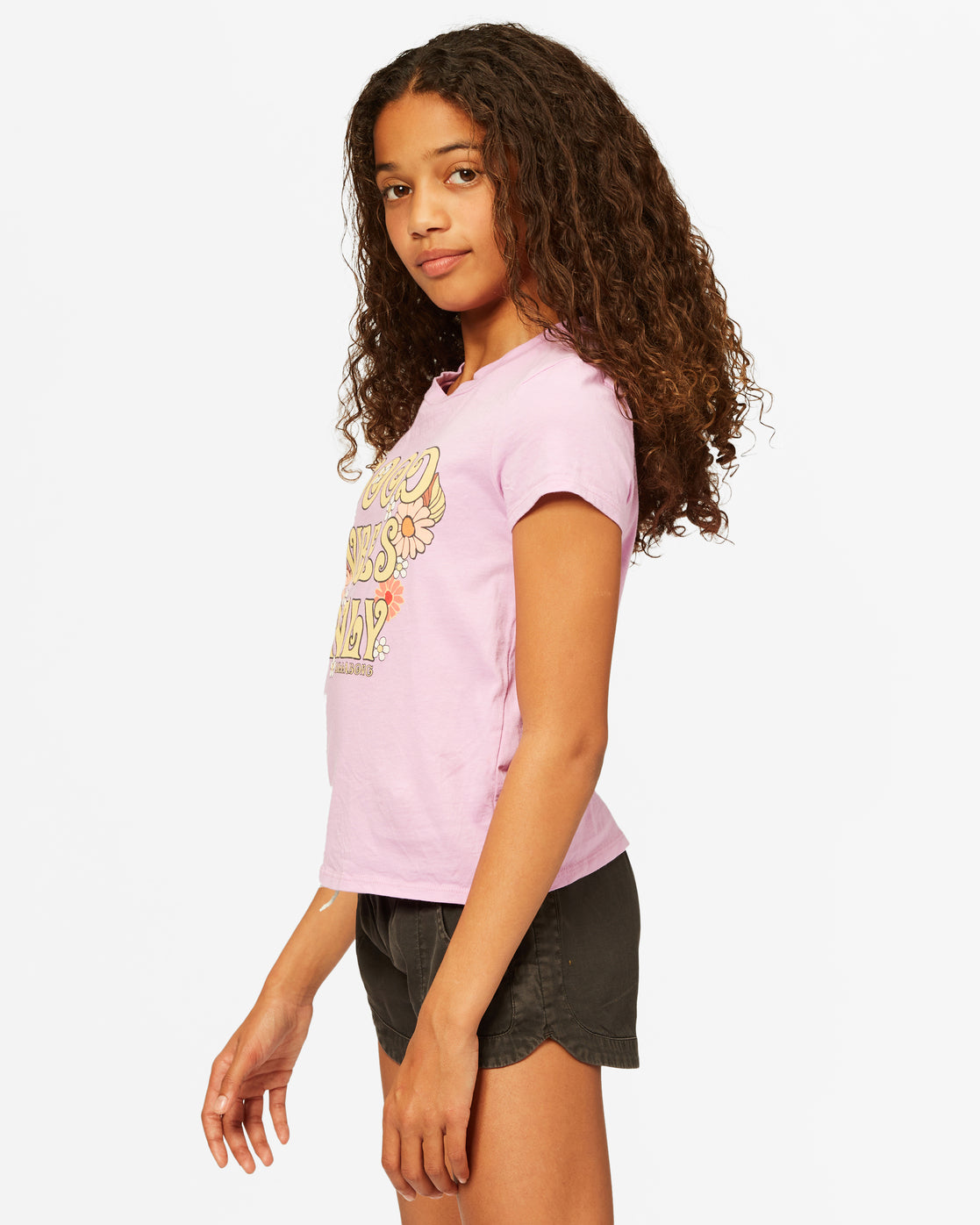 T-shirt à manches courtes Billabong pour filles Good Vibes Only