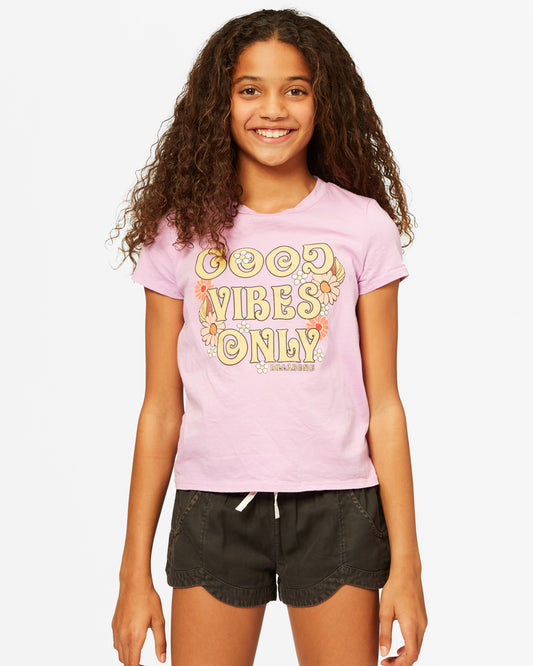 T-shirt à manches courtes Billabong pour filles Good Vibes Only