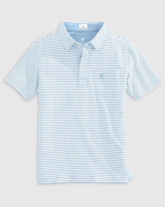 Johnnie-O Jungen Heathered Original Kurzarm-Poloshirt