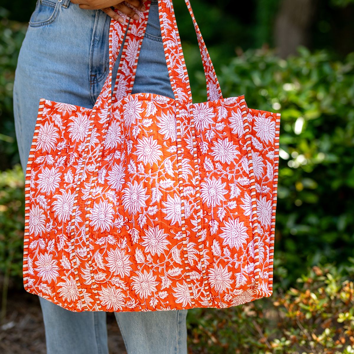 Anju Quilted Tote Bag with Travel Pouch