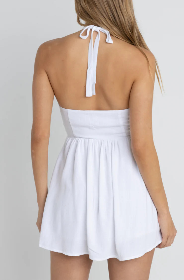 Rhythm Womens Harlow Halter Mini Dress