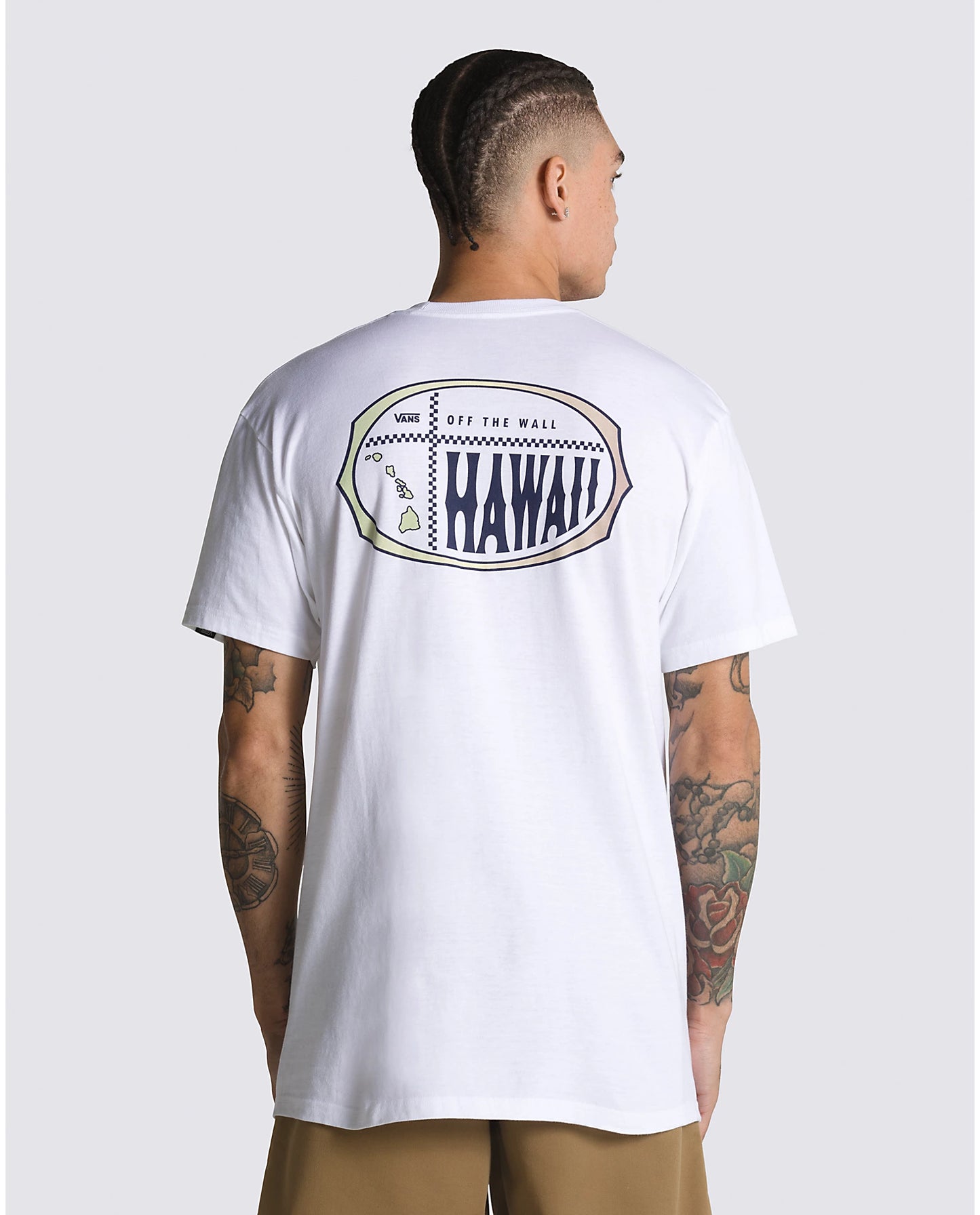 Vans Herren Hawaii Islands Logo Lock Up Kurzarm-T-Shirt