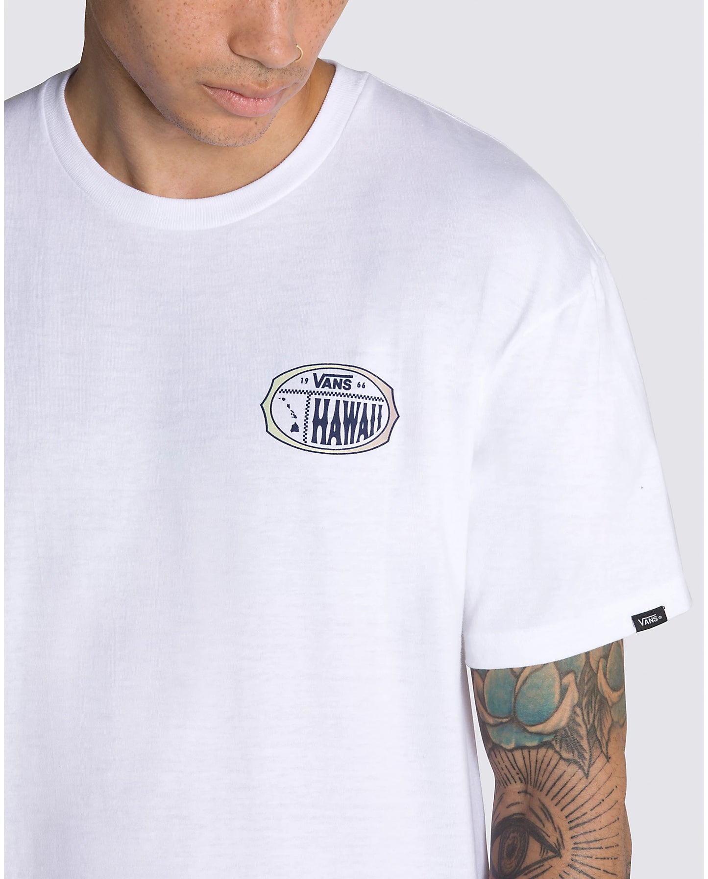 Vans Herren Hawaii Islands Logo Lock Up Kurzarm-T-Shirt