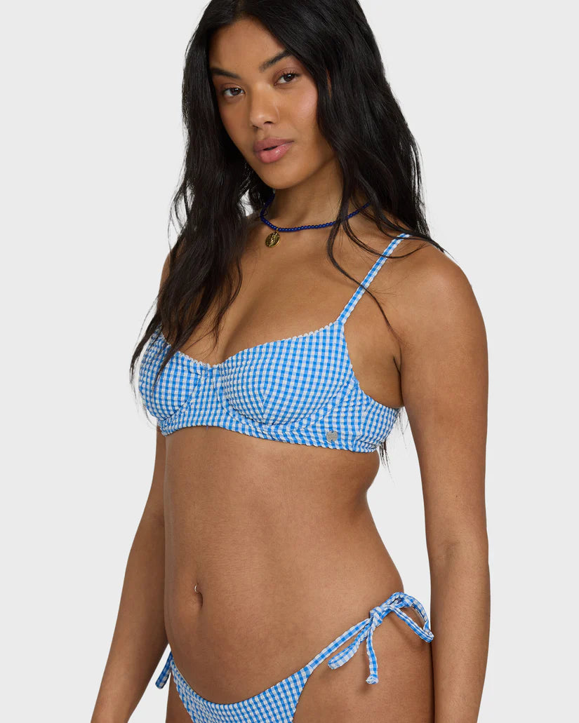 Billabong Women's Mini Wave Check Helena Underwire Bikini Top