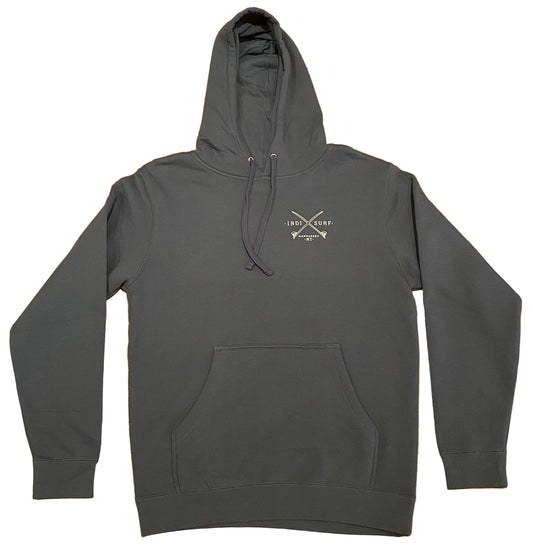 Indi Surf Men's Pull Over Hoodie Storm Blue/White Logo