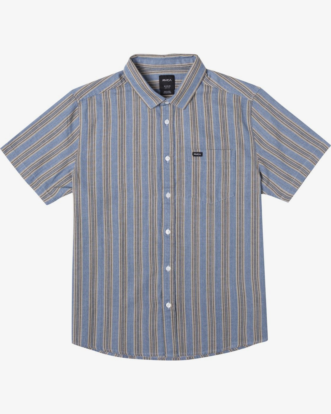 RVCA Men's Harbour Stripe Button-Up Shirt