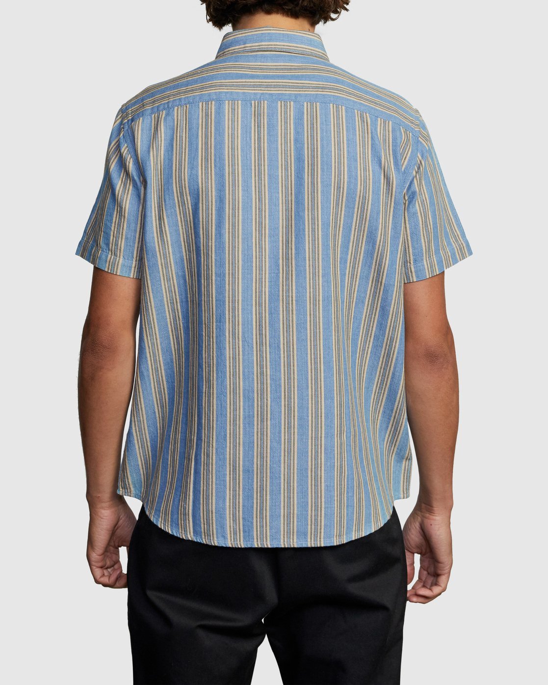 RVCA Men's Harbour Stripe Button-Up Shirt