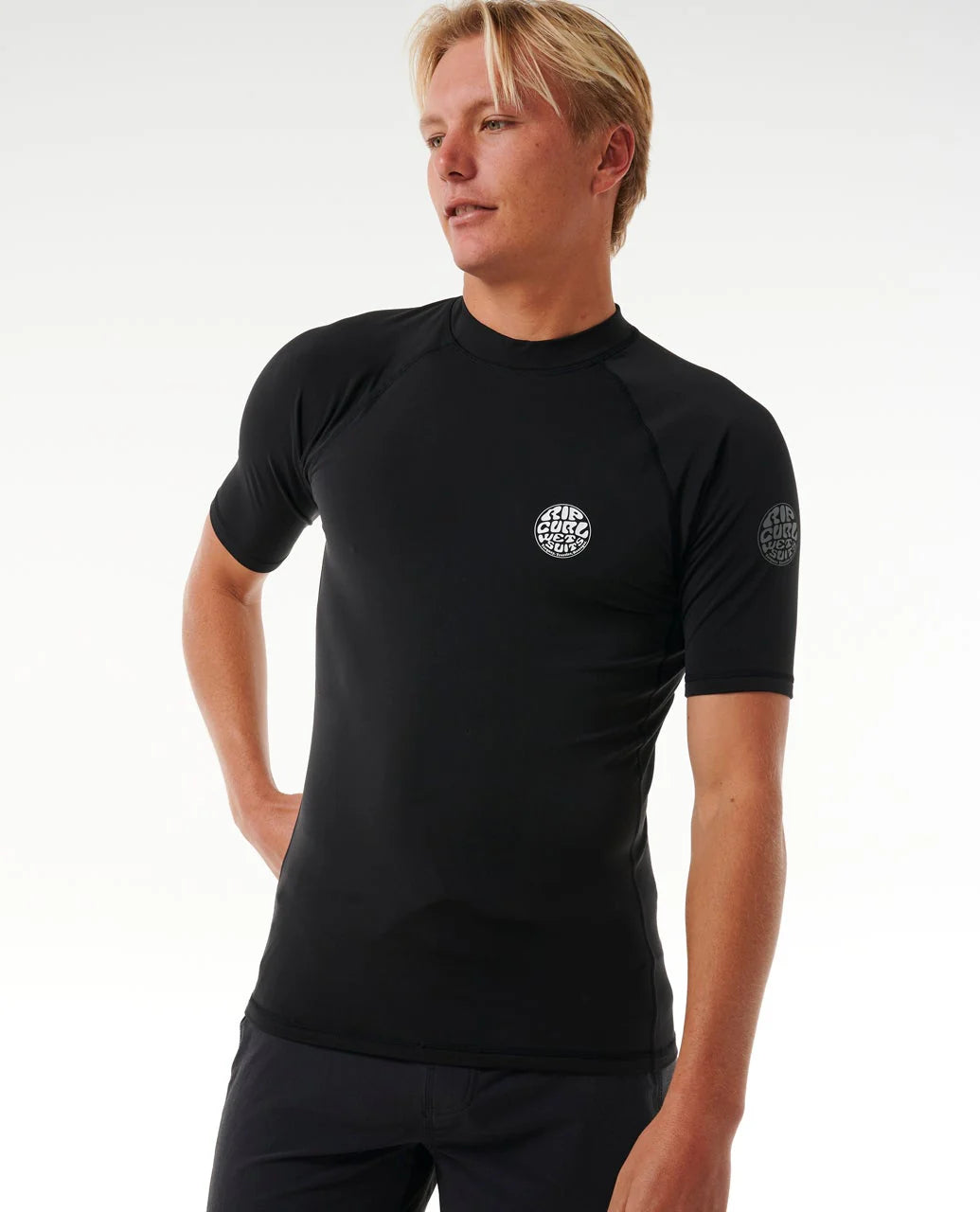Rip Curl Mens Icon UPF Brushed Short Sleeve Rashguard