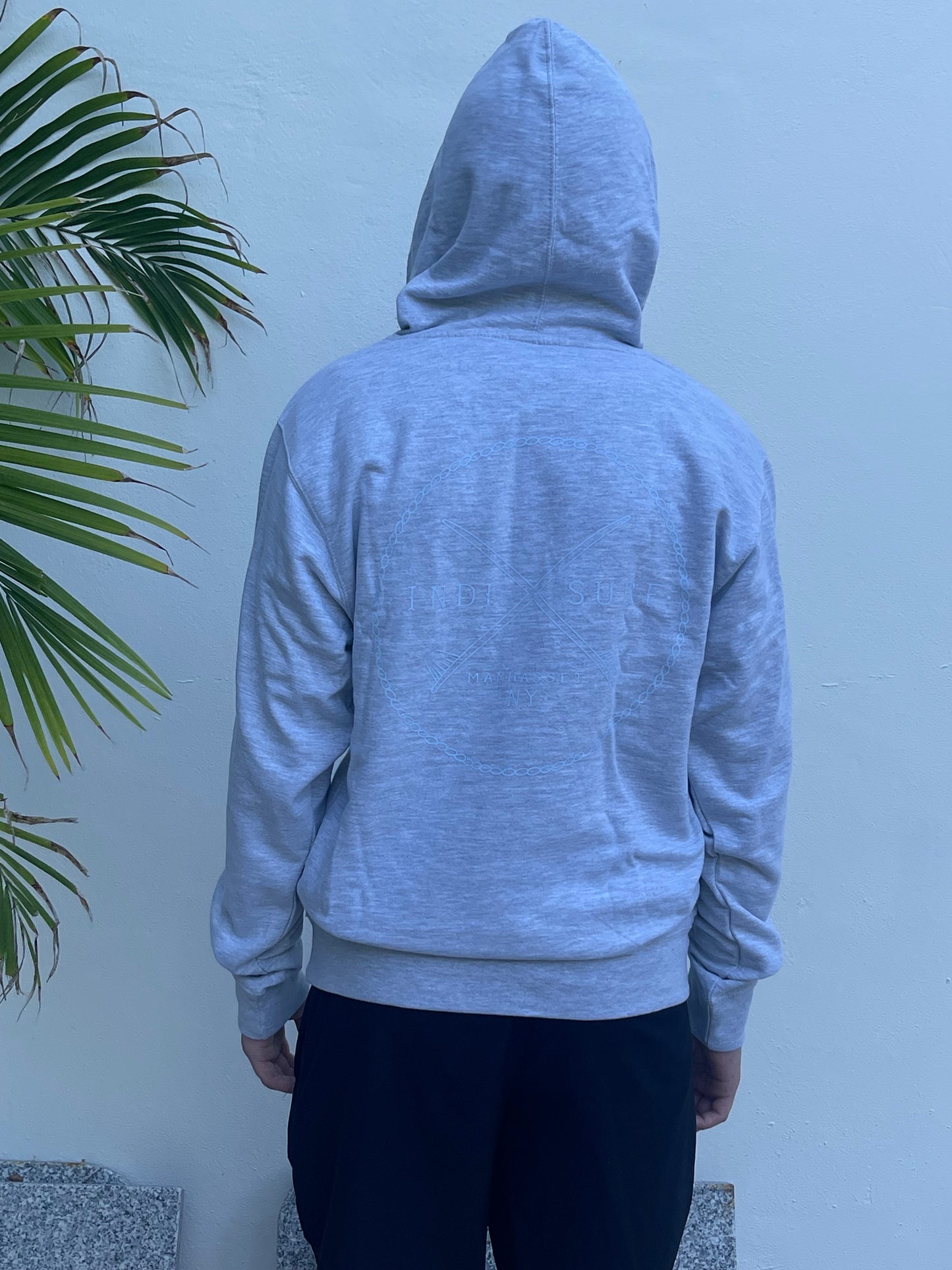 Indi Surf Jungen P/O Hoodie-GRE/LT BLAU: Jungen groß