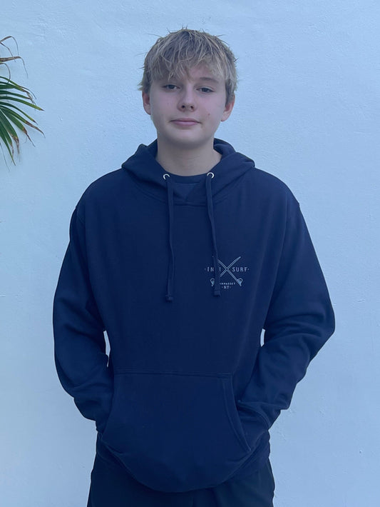 Indi Surf Jungen P/O Hoodie - Marineblau: Jungen Medium