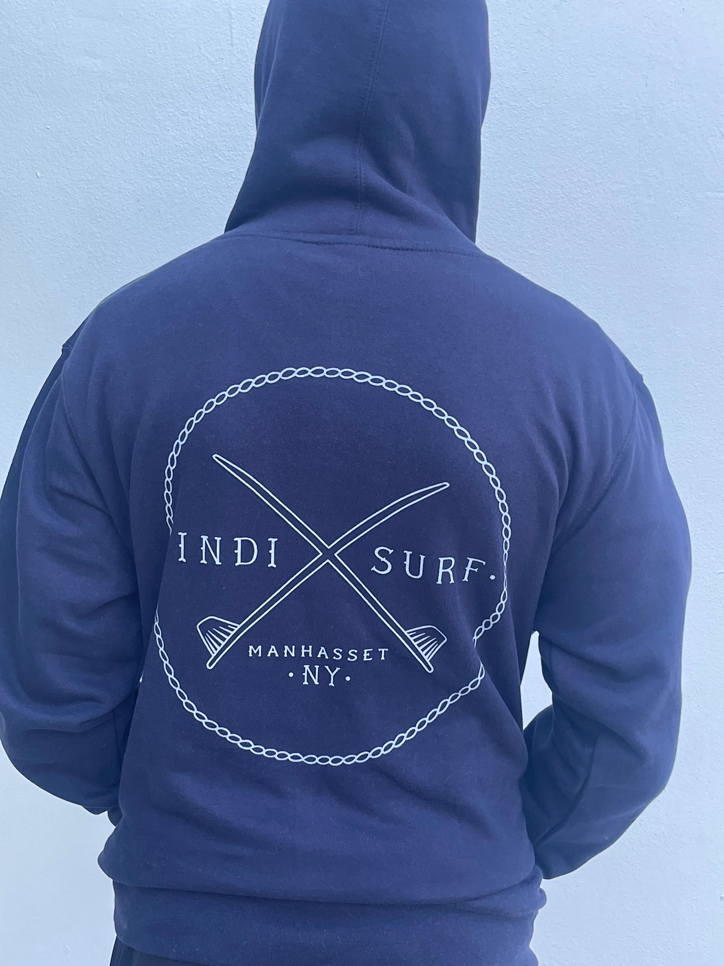 Sweat à capuche bleu marine Indi Surf pour homme