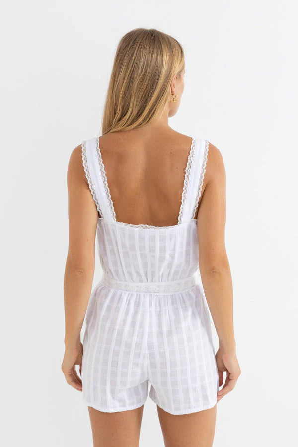 Rhythm Womens Isla Lace Playsuit