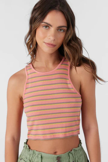 O'Neill Womens Jesse Daybreak Stripe Knit Tank Top