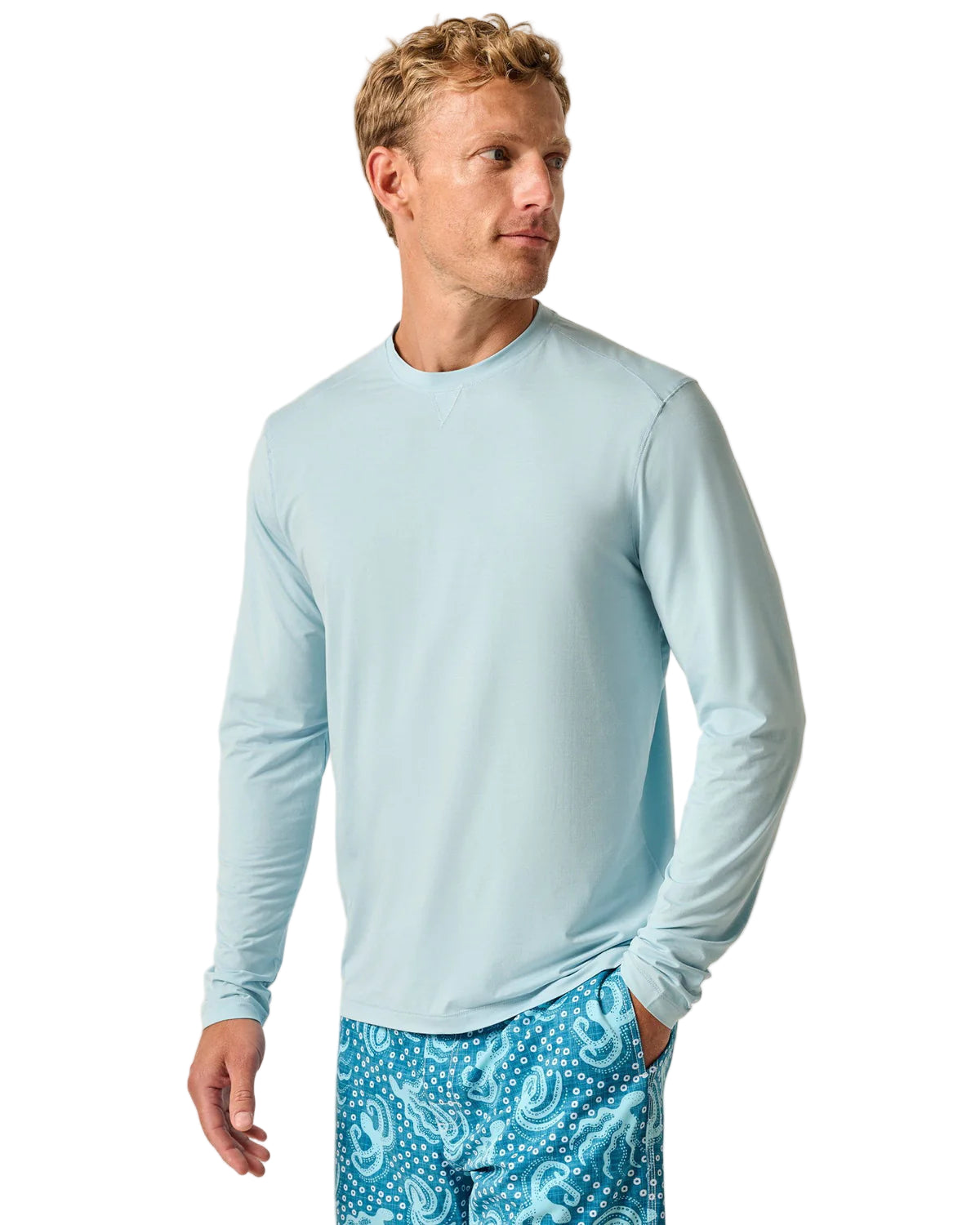 Johnnie-O Mens Basin Performance UPF Long Sleeve Sun Shirt