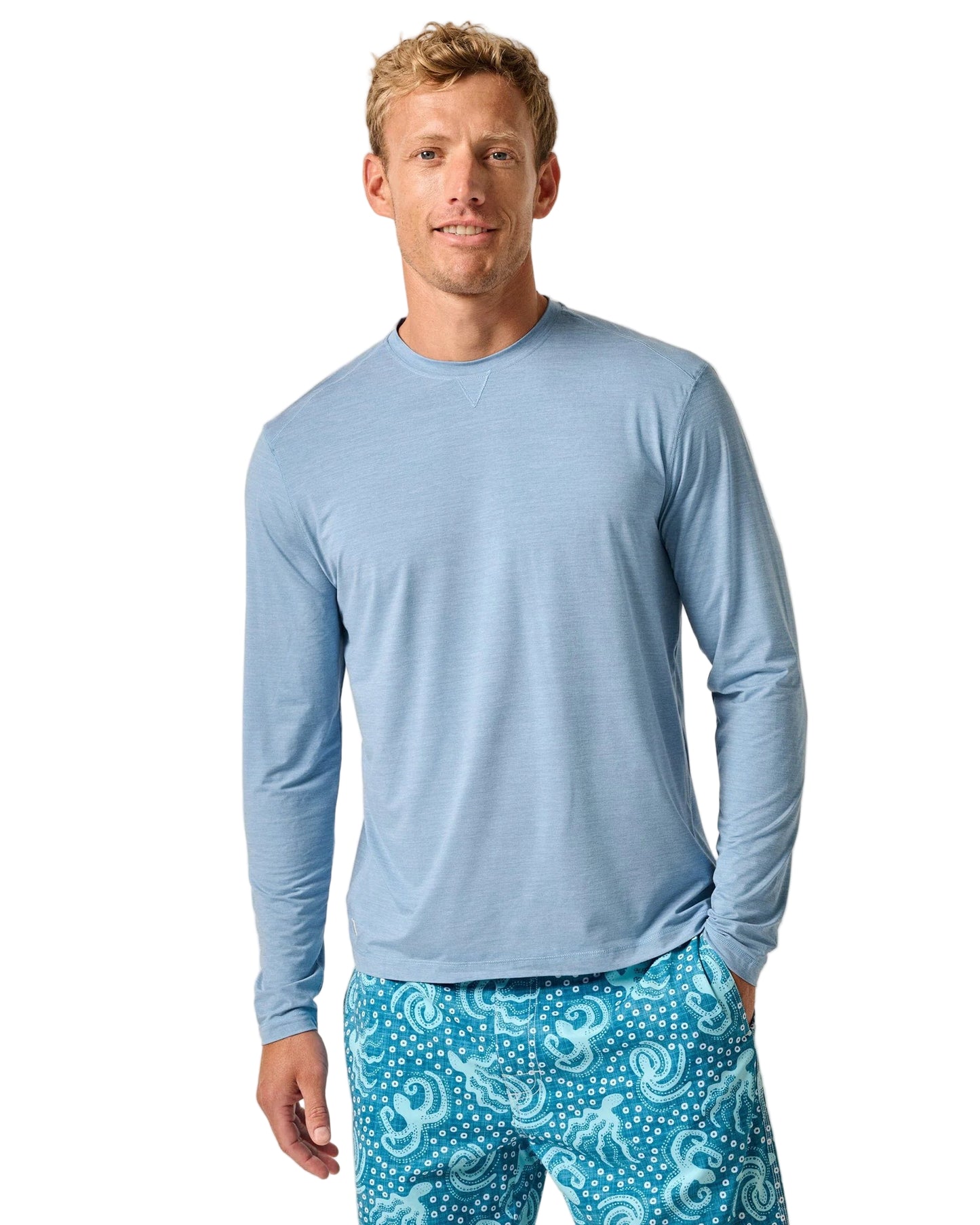 Johnnie-O Mens Basin Performance UPF Long Sleeve Sun Shirt