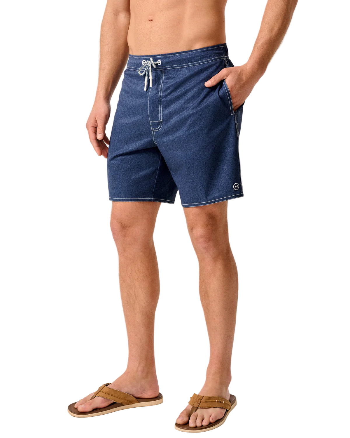 Johnnie-O Mens Ginn Half Elastic 7" Surf Shorts