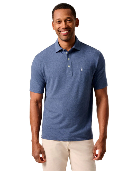 Johnnie-O Mens Heathered Original 2.0 Short Sleeve Polo Shirt