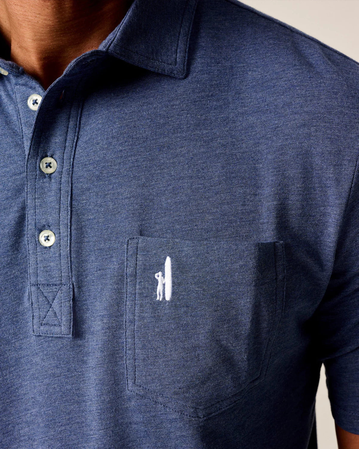 Johnnie-O Mens Heathered Original 2.0 Short Sleeve Polo Shirt