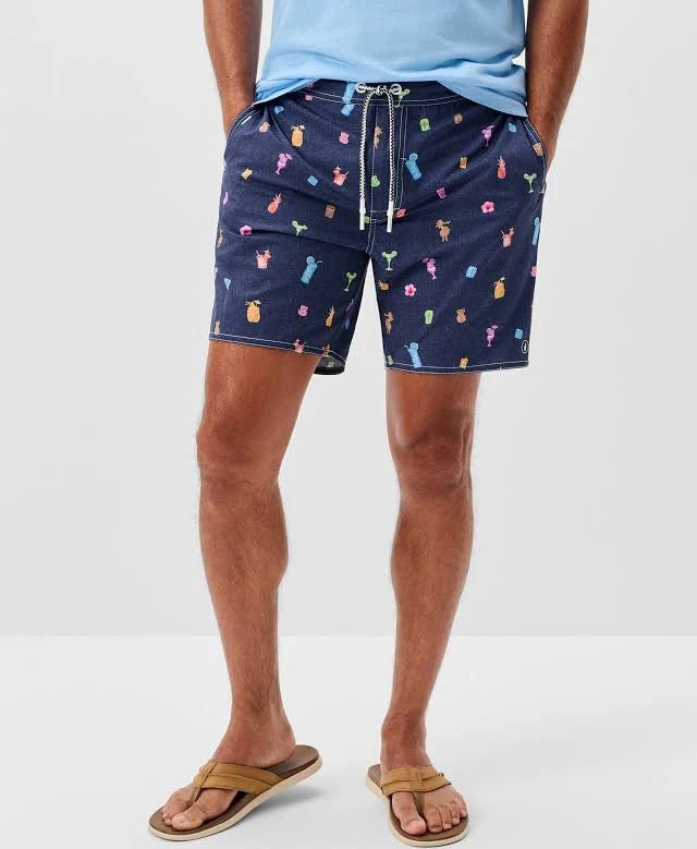 johnnie-O Mens Kanaloa Half Elastic 7" Surf Shorts